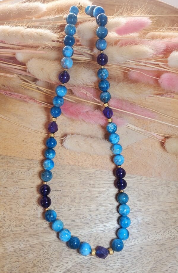 Collier apatite bleue