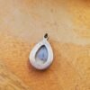 Pendentif goutte agate dendritique