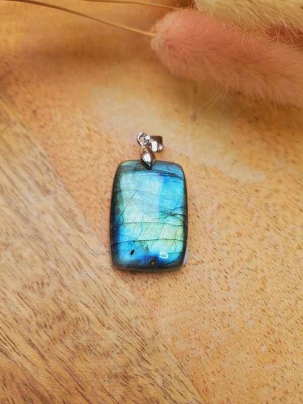 Pendentif rectangle labradorite