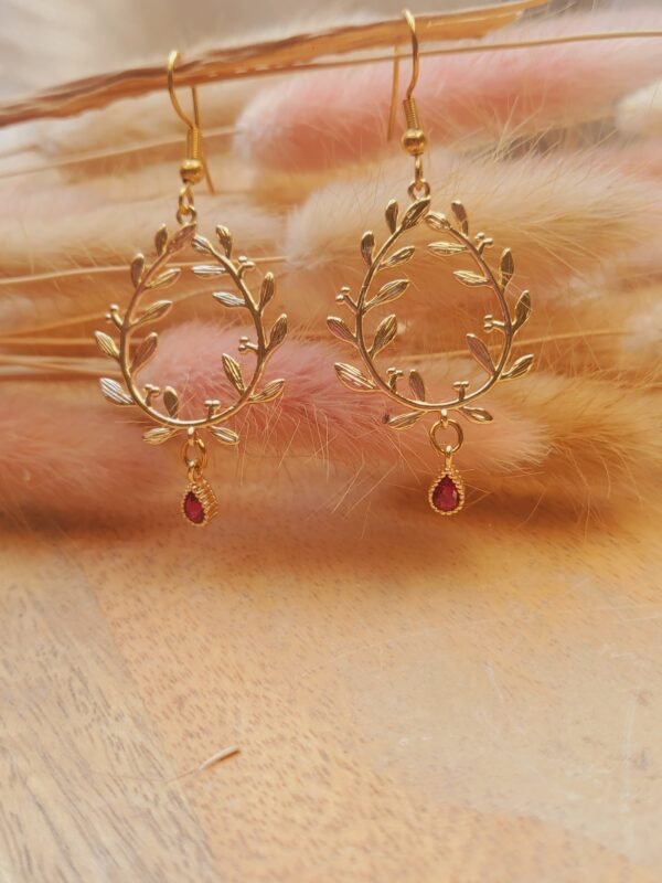 Boucle d'oreille laurier