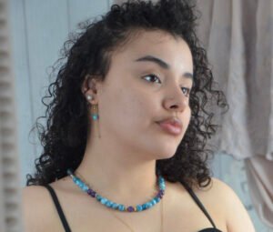Collier apatite bleue