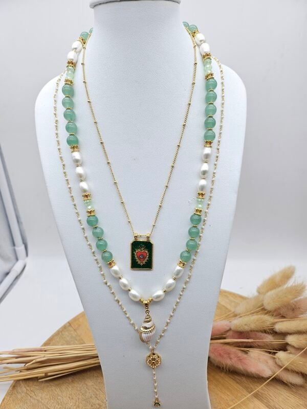 Collier long aventurine