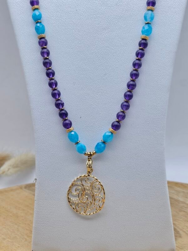 Collier long améthyste