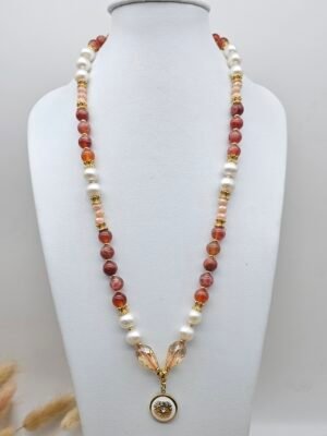 Collier agate de feu