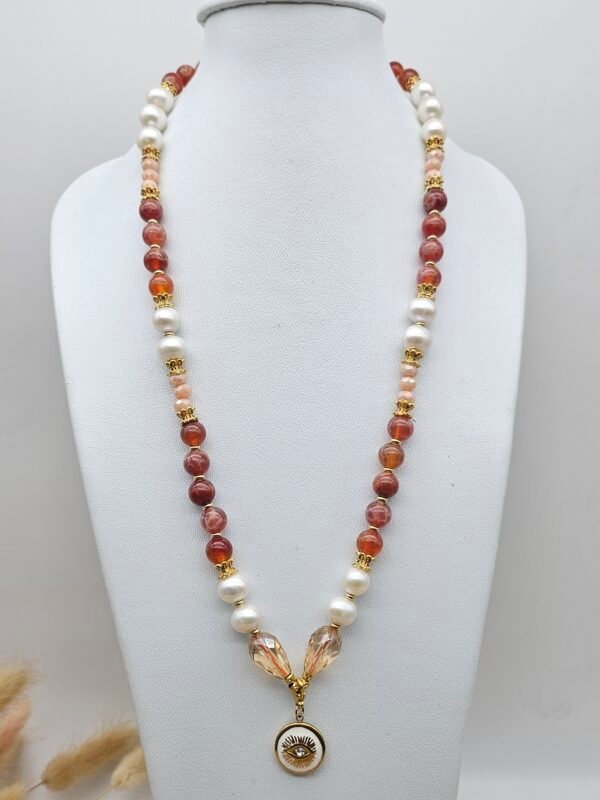 Collier agate de feu