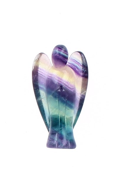 Ange en fluorite multicolore