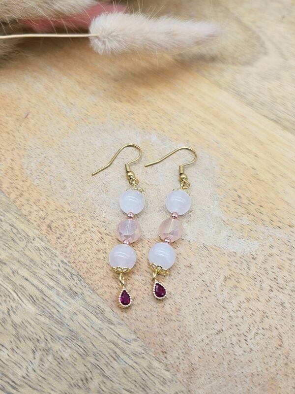 Boucle d'oreille octobre rose